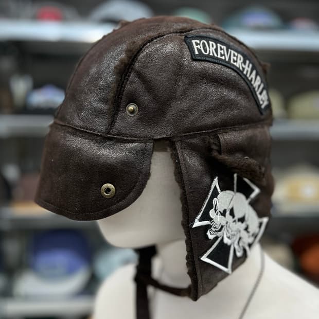 방한 무스탕 귀도리캡