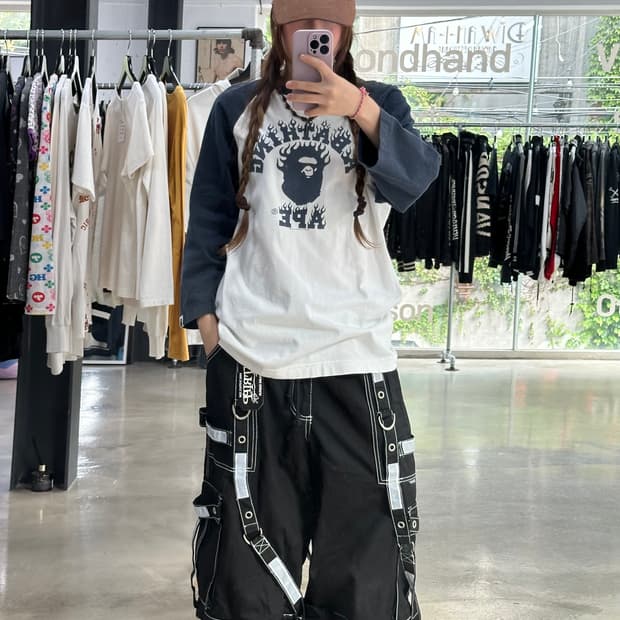 베이프 OG 플레임 나그랑 티셔츠