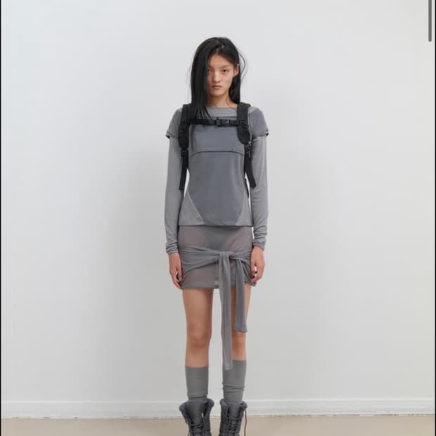 오호스 halter strap long sleeve / grey 2