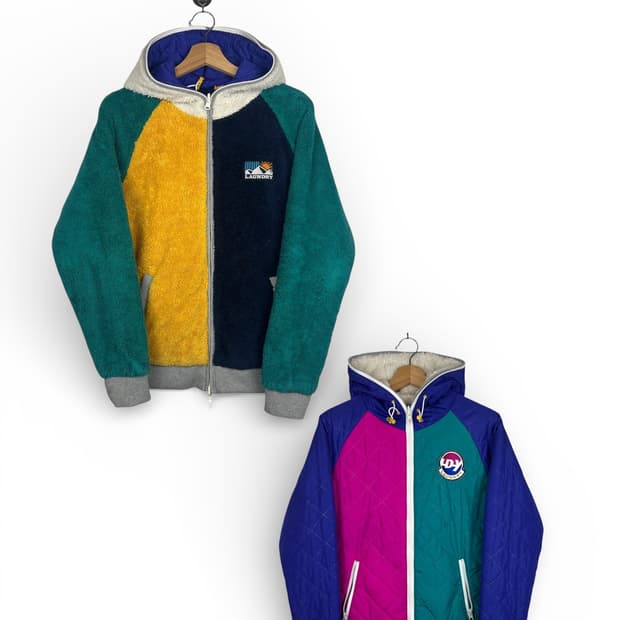 Laundry 컬러블록 리버시블 후드 점퍼 S