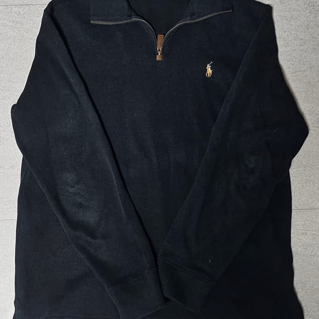 폴로 하프집업 코튼 니트스웨터