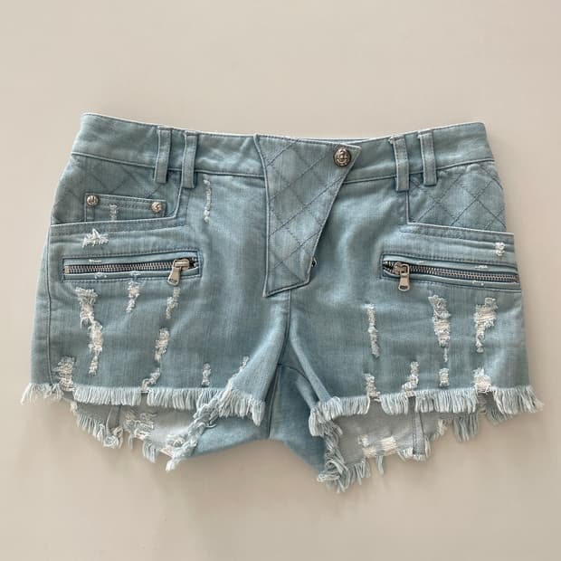 피에르발망 디스트로이드 데님 숏팬츠