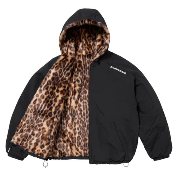 당일배송) L 슈프림 포우 퍼 리버시블 후드 트랙 자켓 털 아우터