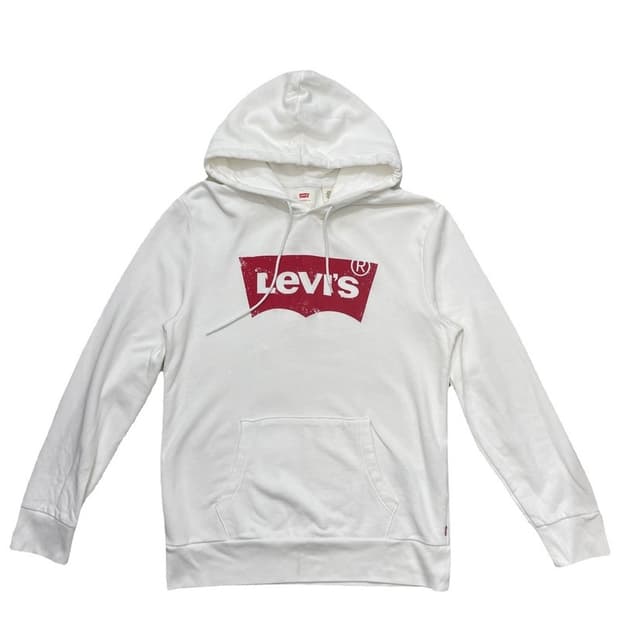 LEVI'S 로고 후드티 크림 L
