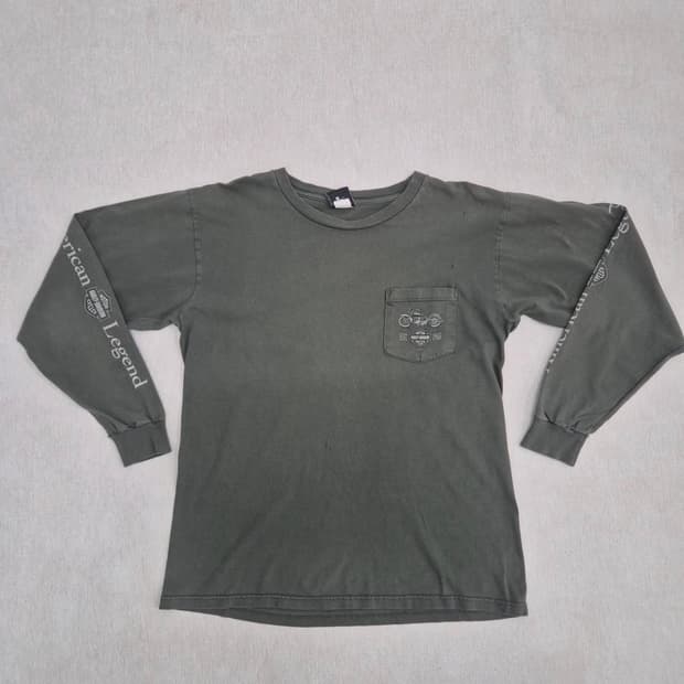 2002 Made in USA 빈티지 할리데이비슨 롱슬리브 L