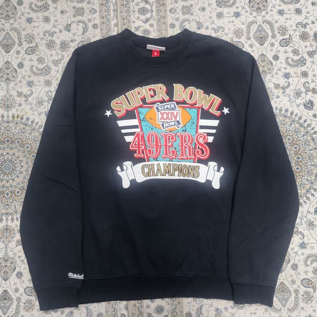 미첼앤네스 샌프란시스코 49ers 슈퍼볼 맨투맨 L