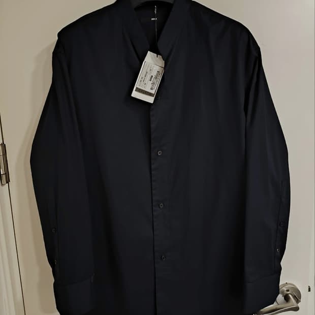 새거 100 한섬 시스템 히든 벨티드 셔츠자켓 코트