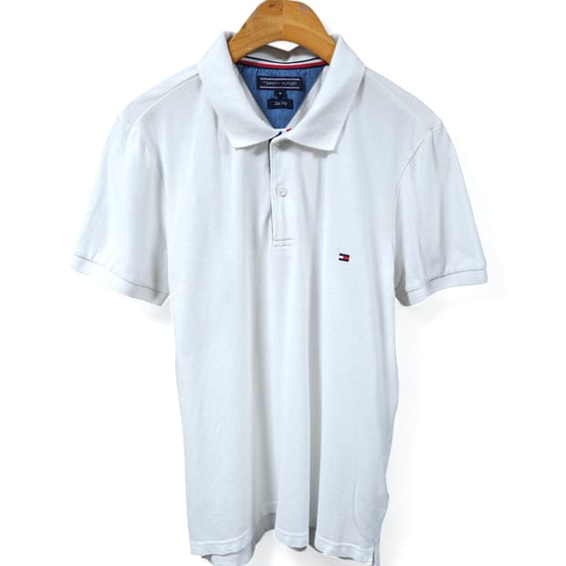 55)Tommy 타미 화이트 반팔 카라티
