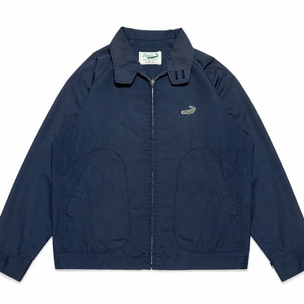JPN 90s 일본 빈티지 아메카지 올드 크로커다일 네이비 해링턴 자켓