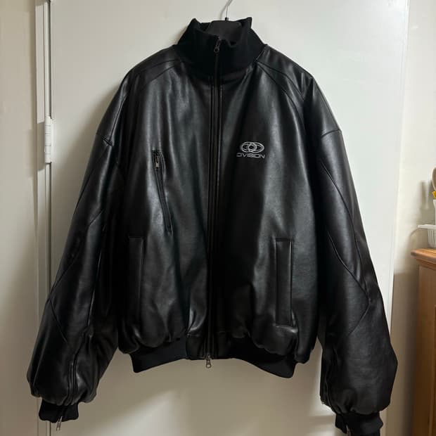 [2] 씨비전 CSC 아티피셜 레더 봄버 자켓 블랙