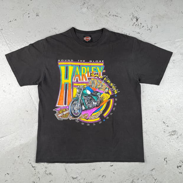 할리데이비슨 Round The Globe 반팔티