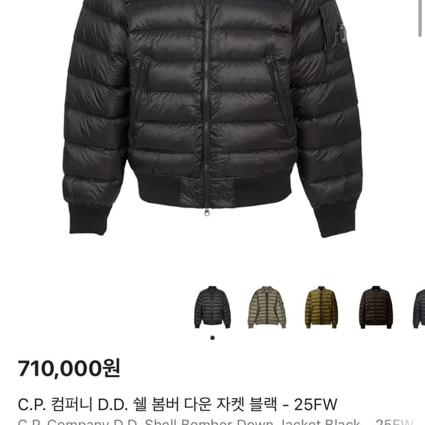 Cp컴퍼니 25fw 디디쉘 봄버 다운 자켓