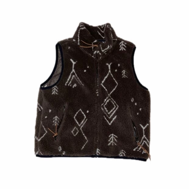 써넥트 집업 베스트 브라운