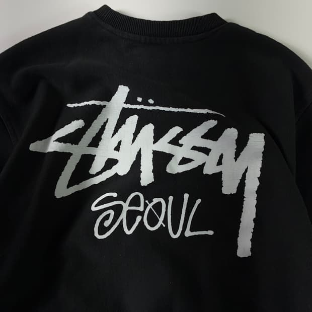 Stussy 스투시 서울 블랙 맨투맨