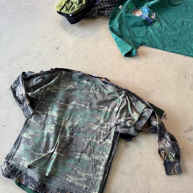 70$ 빈티지 usa 로스코 카모 티셔츠