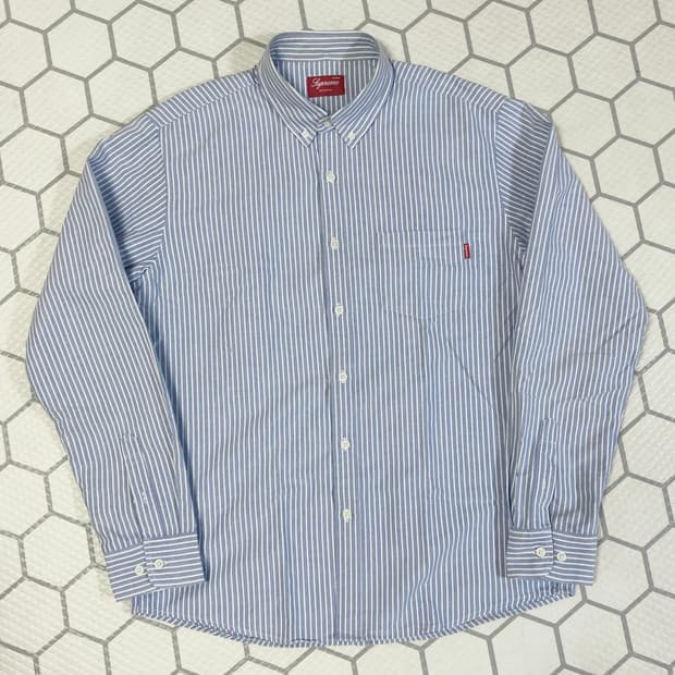 (XL) 00s 슈프림 스트라이프 옥스포드 셔츠