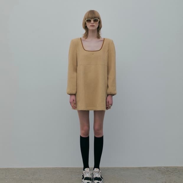 오버듀플레어 플리스 원피스 