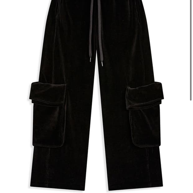 Open yy 벨벳 카고팬츠