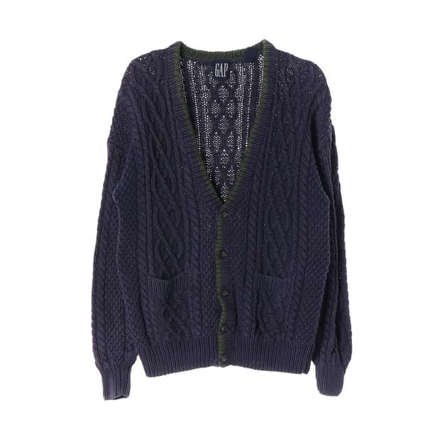 GAP 빈티지 꽈배기 가디건 L