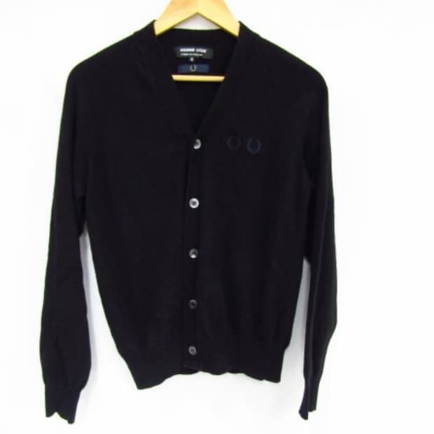 꼼데가르송 프레드페리 가디건 블랙 