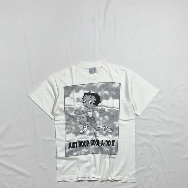 90‘s 96년도 베티붑 나이키 패러디 프린트 반팔티