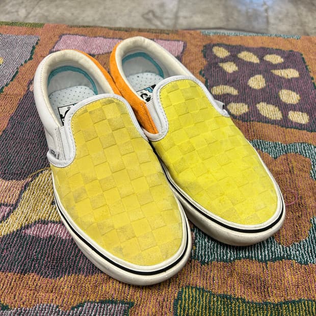 반스 스웨이드 체커보드 슬립온 (235)