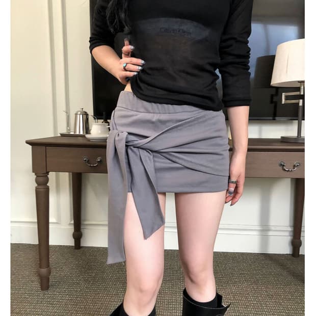 딥스웨이 deepsway Tie Skirt
