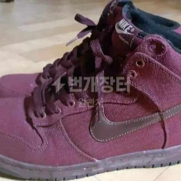 나이키 덩크하이 프리미엄 캔버스 레드 270