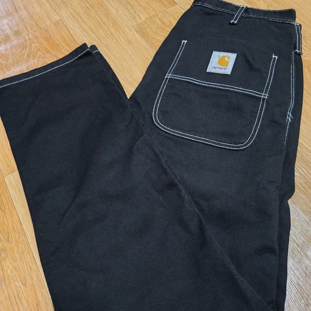 칼하트 블랙 스티지 심플 워크 팬츠(32×32)