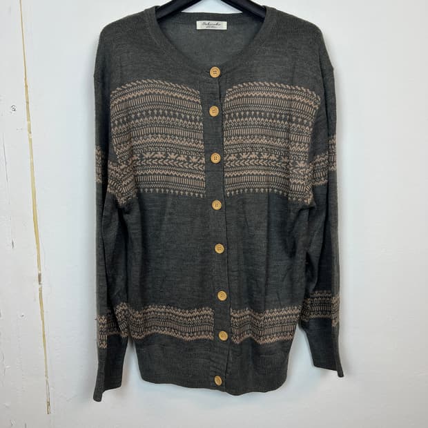 JPN 모리/러블리/펑크/Y2K 패턴 가디건 M