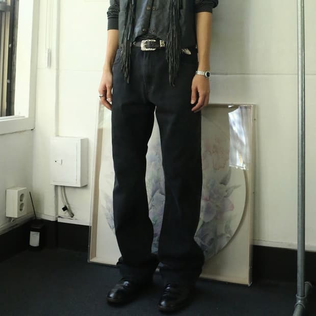 리바이스 517 블랙 부츠컷 팬츠 33"