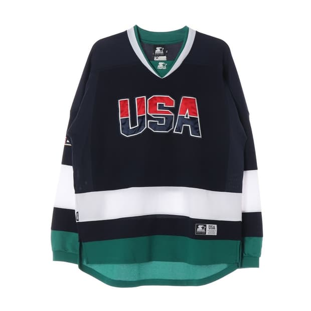 스타터 블랙라벨 USA 빅로고 오버핏 하키 저지 XL