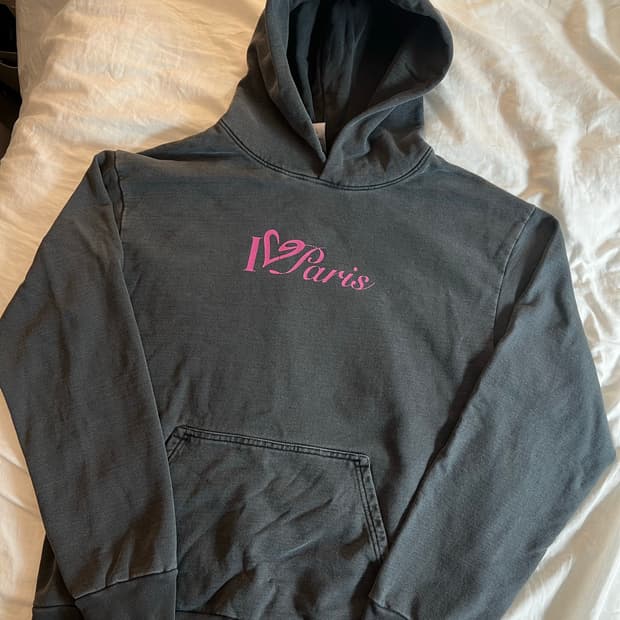 i <3 paris 빈티지 워시 후드티 L