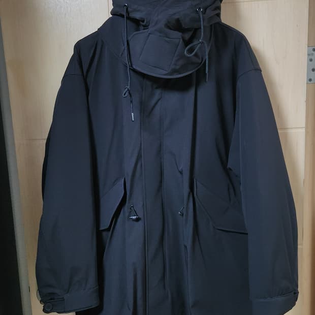 IRO 이로 이로맨 디테쳐블 피쉬테일 야상 점퍼 블랙  M 오버핏