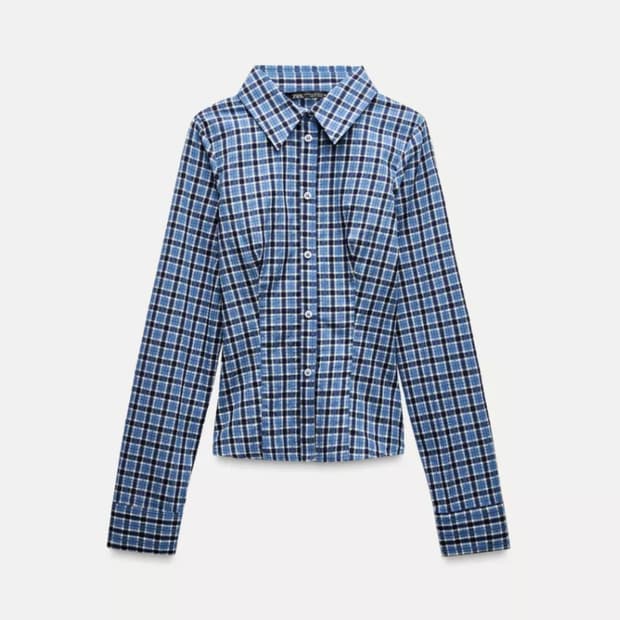 자라 체크 셔츠