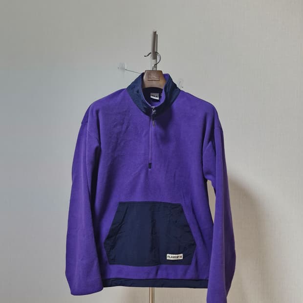 FILA SPORTS 퍼플 반집업 플리스 xl