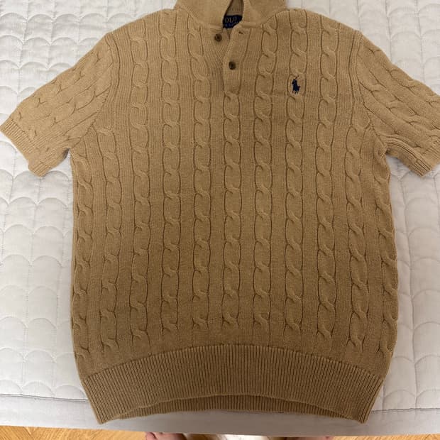 폴로 랄프로렌 반팔 케이블 카라 M 큐알정품