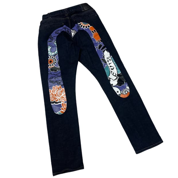 에비수 빅로고 진청데님팬츠 27