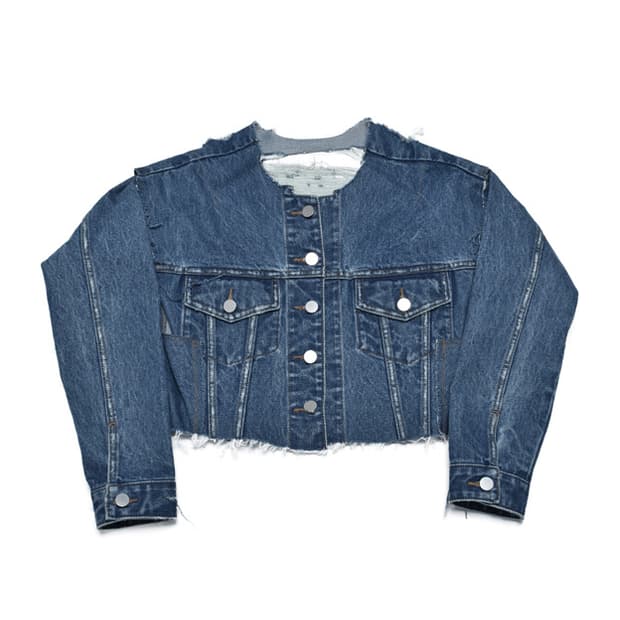 perverze 퍼버즈 소매 탈부착 데님자켓