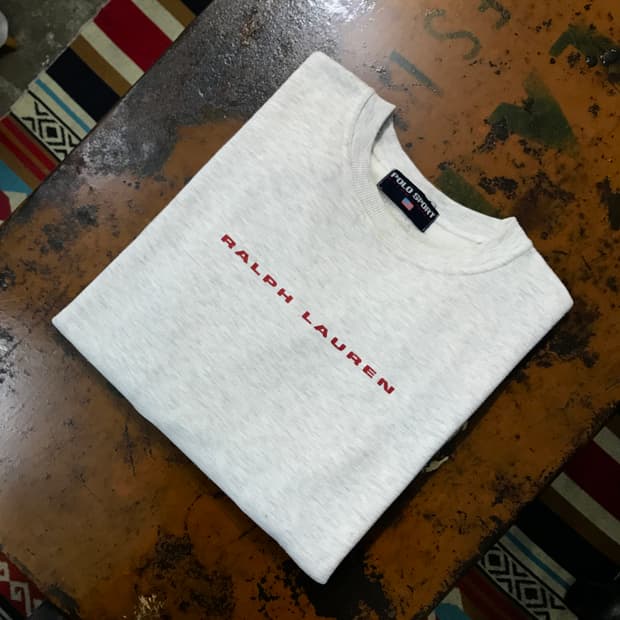 90s 폴로 스포츠 오트밀 그레이 스웨트셔츠 맨투맨 남성 110 