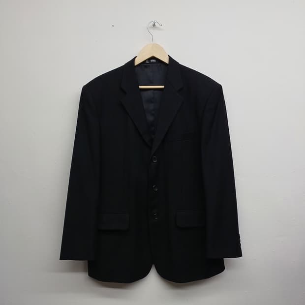 non-no 1st man 블랙 쓰리버튼 울 블레이저 자켓 100