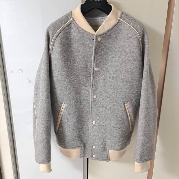 POTTERY 포터리 - 멜튼울 레더스티치 바시티 점퍼 105 - 110