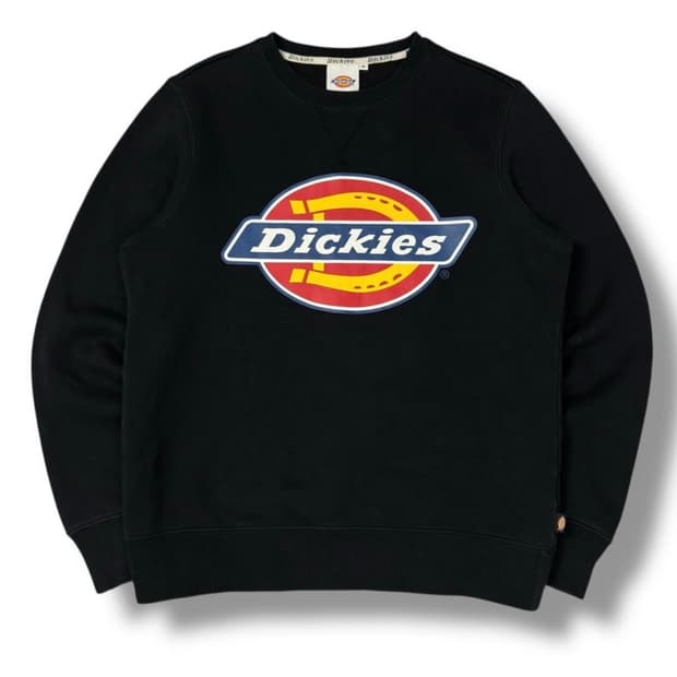 디키즈 빅로고 맨투맨 블랙