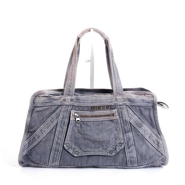 [DIESEL] 워시드 데님 유틸리티 토트 백