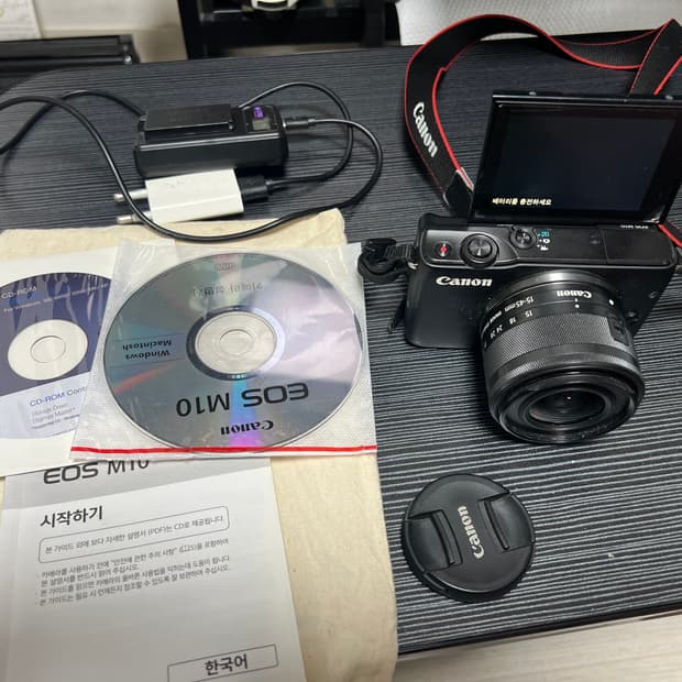 캐논 eos m10 미러리스 카메라 + 15-45mm 렌즈