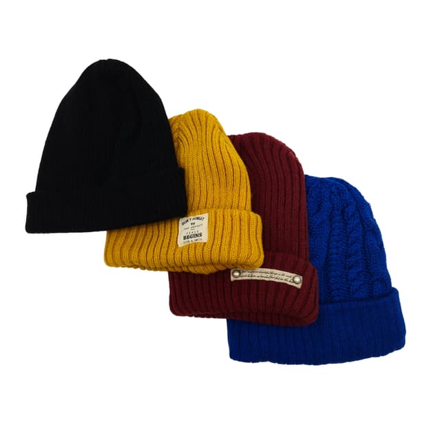 겨울 빈티지 니트 비니 모자 4종 세트 [BF10445-154-38]