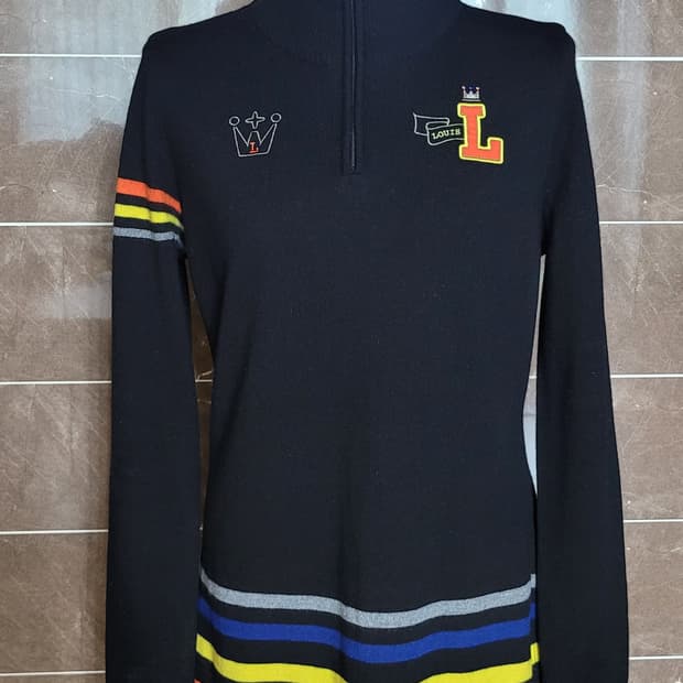 👠여성m,66사이즈👠루이까스텔  골프 하프집업 니트