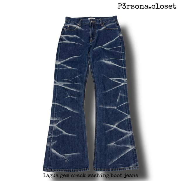 lagua gem crack washing boot jeans
