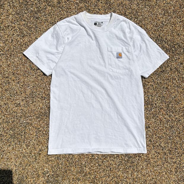 칼하트(Carhartt) 화이트 반팔 티셔츠