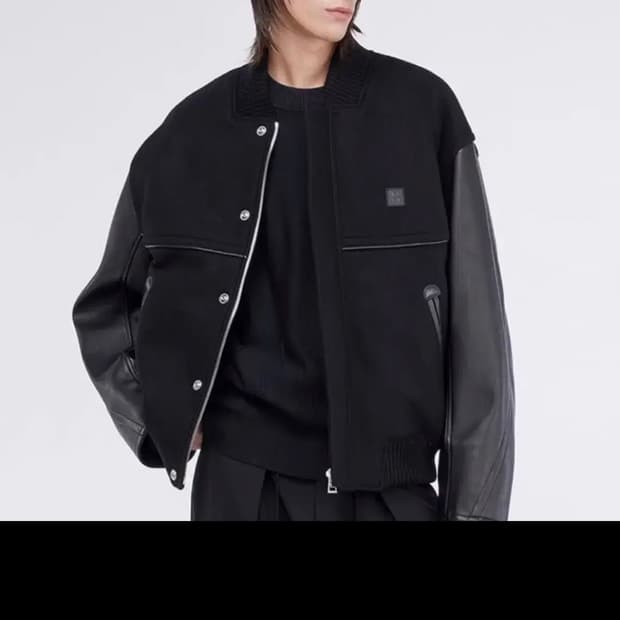 Eu50 / 105 송지오옴므 울레더 바시티자켓